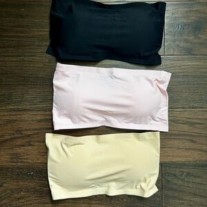 Kids Strapless Bandeau Set - Black, Pink, Cream